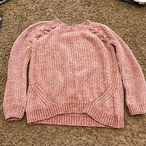a moth pink sweater in great condition
